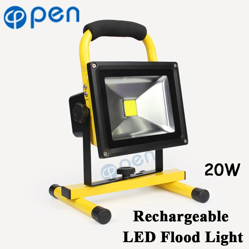 

OP-FGD-RC 20W Rechargeable LED Flood Light with Two Chargers Equipped Adjustable Irraidated Area Color Temperature 3000K-6500K