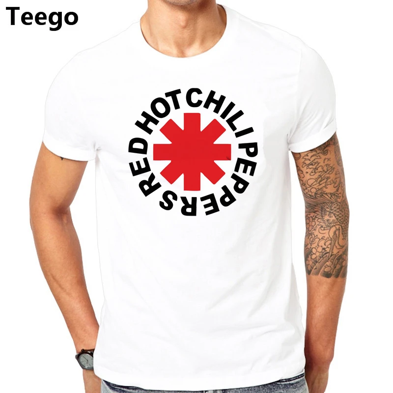 Men/'s Red Hot Chili Peppers Distressed Asterisk T-Shirt