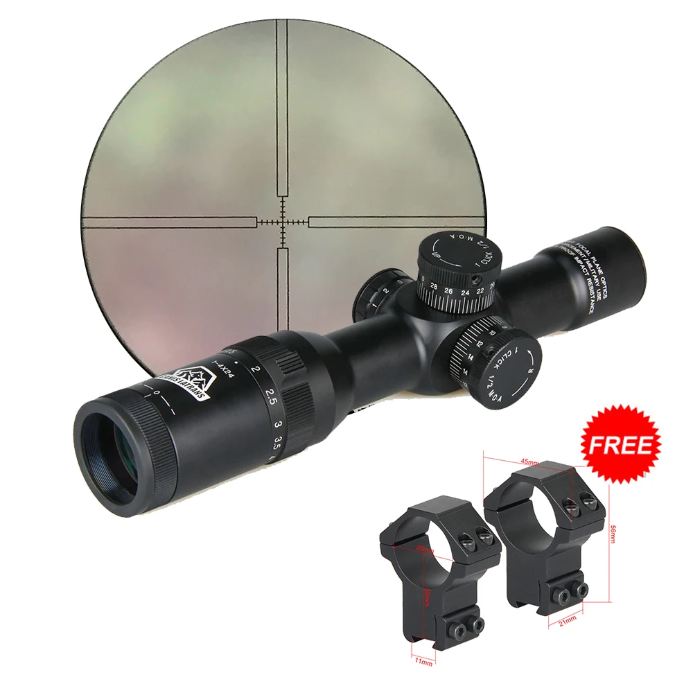 Canis Latrans Rifle Hunting Scope 1 4x24 Irf Rifle Scope Green Coated For Outdoor Hunting Sport Gs1 0197 Hunting Scopes 1 4x24 Scope 1 4x24rifle Scope Aliexpress