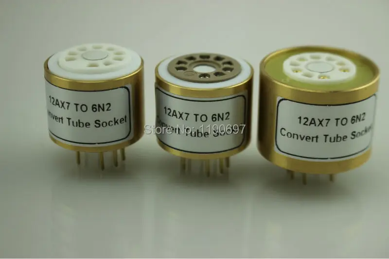 1 шт. 12AX7(сверху) до 6N2(снизу) 9 контактов до 9 контактов трубка DIY звуковая вакуумная трубка конвертер разъема адаптера