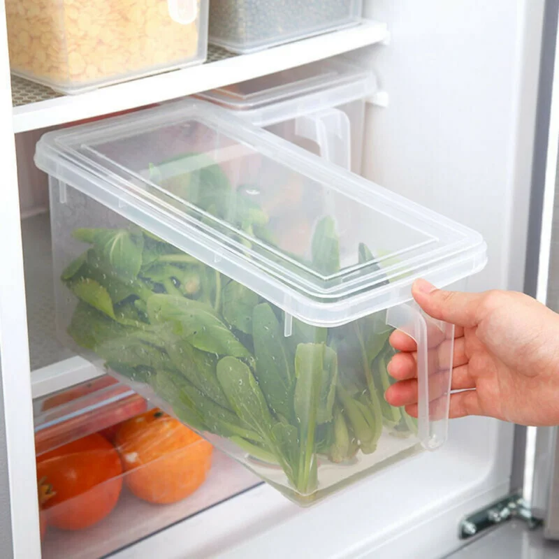 Кухня прозрачная свежая крышка PP зерна бобы содержит герметичный Домашний Органайзер пищевой контейнер-холодильник