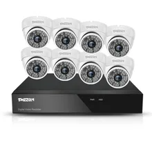 TMEZON 8CH система видеонаблюдения 8 шт. 1080 P наружная погодозащищенная камера слежения 8CH 1080 P DVR День/Ночной комплект система видеонаблюдения