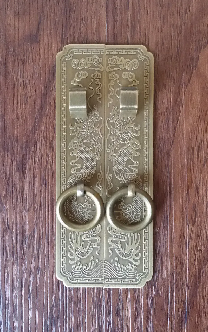 عرض خاص! الصينية العتيقة الأثاث الاكسسوارات النحاس/النحاس مقبض باب خزانة كبار الوزراء يون لونغ النحاس هان عرض خاص! الصينية العتيقة الأثاث الاكسسوارات النحاس/النحاس مقبض باب خزانة كبار الوزراء يون لونغ النحاس هان