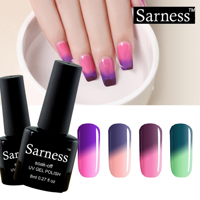 

Sarness UV Gel Nail Polish Temperature Change Color Professional Gel Varnish Polish Soak-off Chameleon Primer Acryl Nail Lacquer