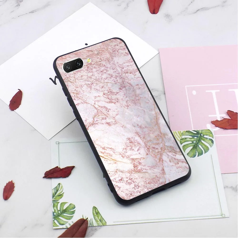 

Ultra Thin Pure Marble Phone Case for Huawei Honor 7A Pro Cover 6A 10 8 9 Lite 7X 7C Y6 Prime Nova 3i 3 Cases Back TPU