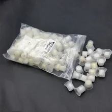 50 шт пластиковые одноразовые кольца на палец Чернила чашки с губкой для перманентного макияжа бровей губ тела пигмент татуировки Чернила чашки