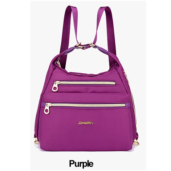 Открытый нейлоновый материал водонепроницаемый женский маленький рюкзак многофункциональный косой крест сумка для женщин - Цвет: Purple