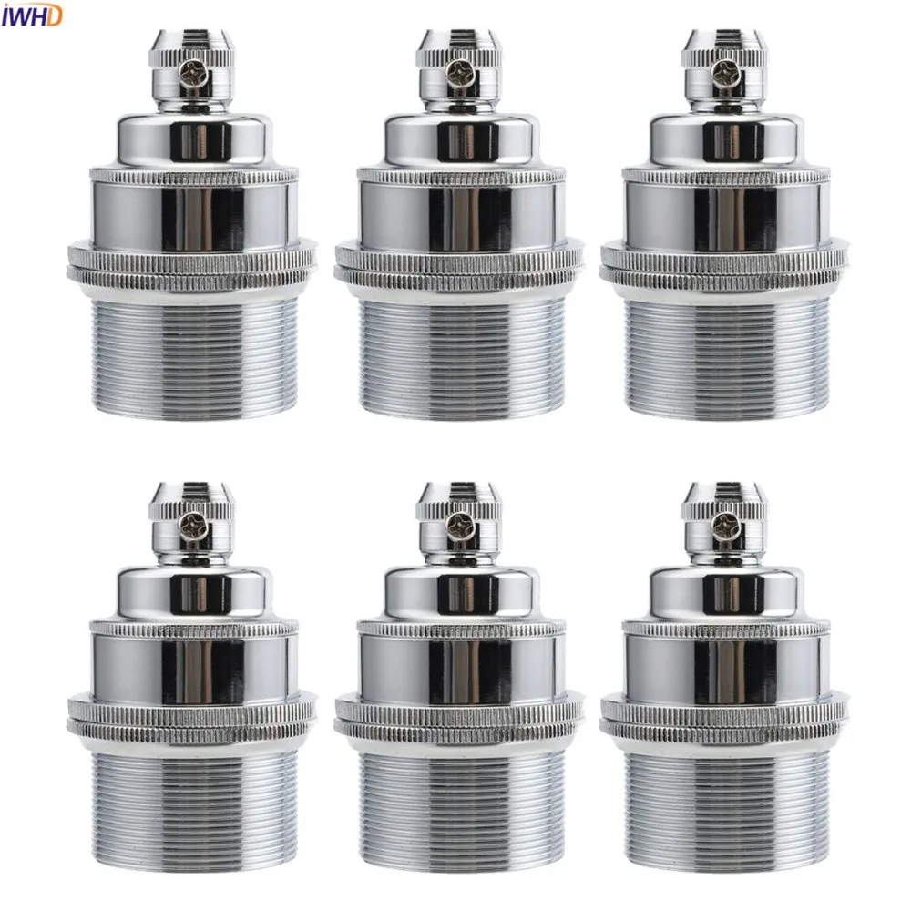 IWHD желтый Винтаж установки E27 гнездо патрон 110 V-220 V Алюминий Soquete Douille E27 лампочка держатель светодиодный Homekit UL CE