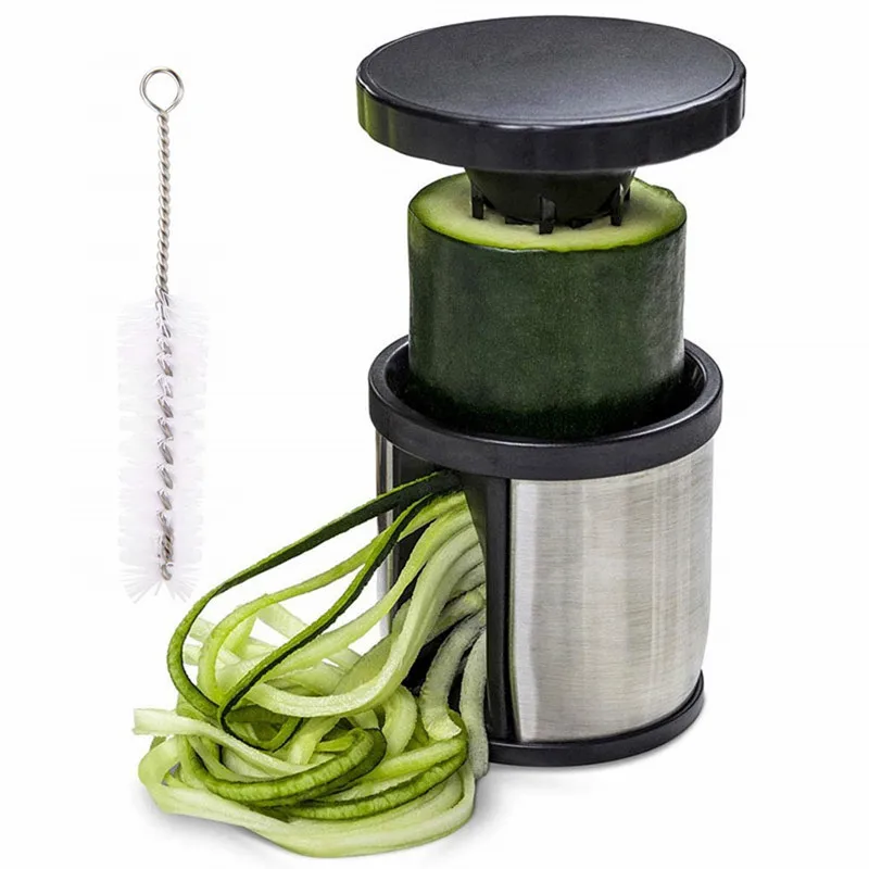 

WOTMULY Handheld Spiralizer Vegetable Slicer Stainless Steel Veggie Spiral Cutter for Noodle Maker Pasta Zucchini Maker ST0064