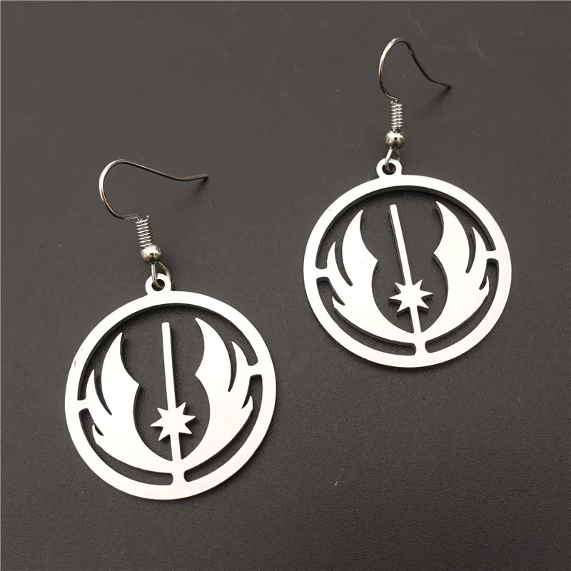 

Star Wars Jedi Logo Stainless Steel Earrings For Women Girls Fashion Movie Jewelry
