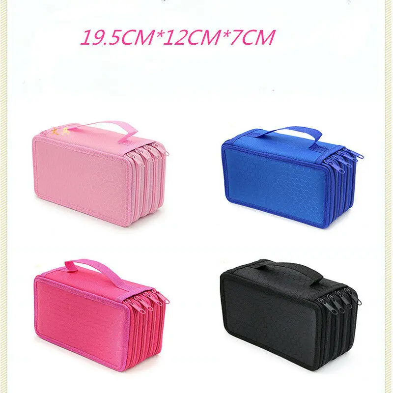 De alta capacidad caja de papelería pluma bolsa de almacenamiento de maquillaje bolsa de lápiz caso|Bolsas de almacenamiento| - AliExpress