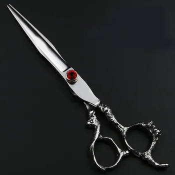 

7 inch cutting scissors professional scissors hairdressing salon barber pet shears dragon shaped handle Salon Haircut