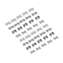 JEYL Hot 40Pcs DIY Metal 3D Nail Art Tip Decoration Mix Color & Pattern Fashion Luxury Charm Jewelry Tools Bowknot