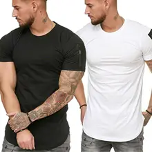 Мужские облегающие однотонные топы на молнии с круглым вырезом и коротким рукавом для баскетбола