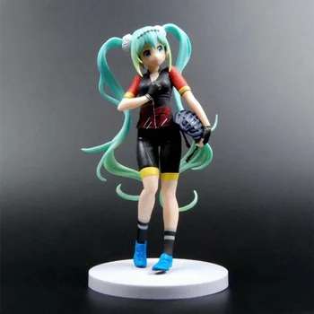 

Anime Hatsune Miku Bicycle Clothing Ver PVC Action Figure Collectible Model doll toy 21cm