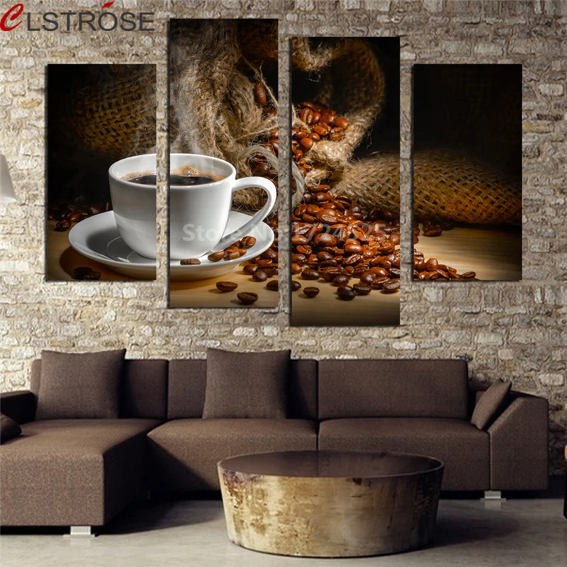 2017-Special-Offer-Hot-Sale-Abstract-No-4-Panels-Fragrant-Coffee-Beans-On-Wall-Art-Picture (1)