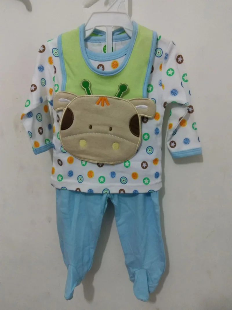 

Spring Baby Clothing Set 3pcs 2016 Cartoon Polka Dot T shirt+Pants+Bib 3pcs Baby Clothing Set Spring Brand Baby Set For Girl Boy