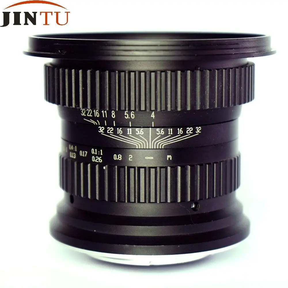 JINTU 15mm f/4,0 F4 Широкий формат макро объектив "рыбий глаз" для цифровых зеркальных фотокамер NIKON Камера D7100 D7000 D5100 D5200 D3400 D3200 D90 D80