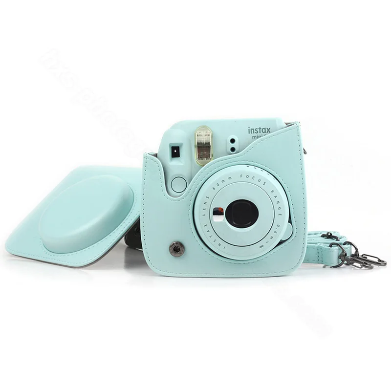 Funda de cámara de cuero PU de calidad para Fujifilm Instax Mini 9 Mini 8 cámara de película instantánea, 5 colores Protector de bolsa con correa para el hombro Funda de cámara de cuero PU de calidad para Fujifilm Instax Mini 9 Mini 8 cámara de película instantánea, 5 colores Protector de bolsa con correa para el hombro