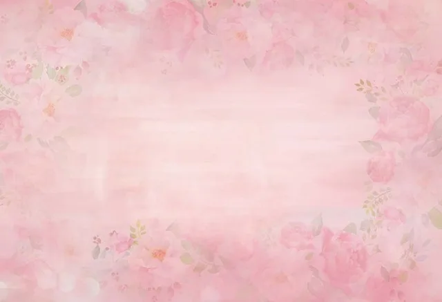 Vinyl Photography Background Light Pink Flower Romantic Floral