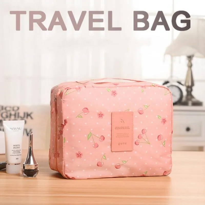

New 2019 Travel Waterproof Cosmetic Bag Organizer Portable Storage Make Up Case Bag Pouch Zipper Makeup Bag Neceser Toiletry Kit