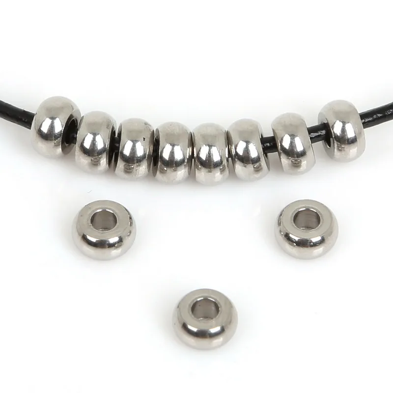 Бусины разделители из нержавеющей стали 5/6/7/8/10 мм|steel spacers|spacer beadsstainless steel spacer beads |