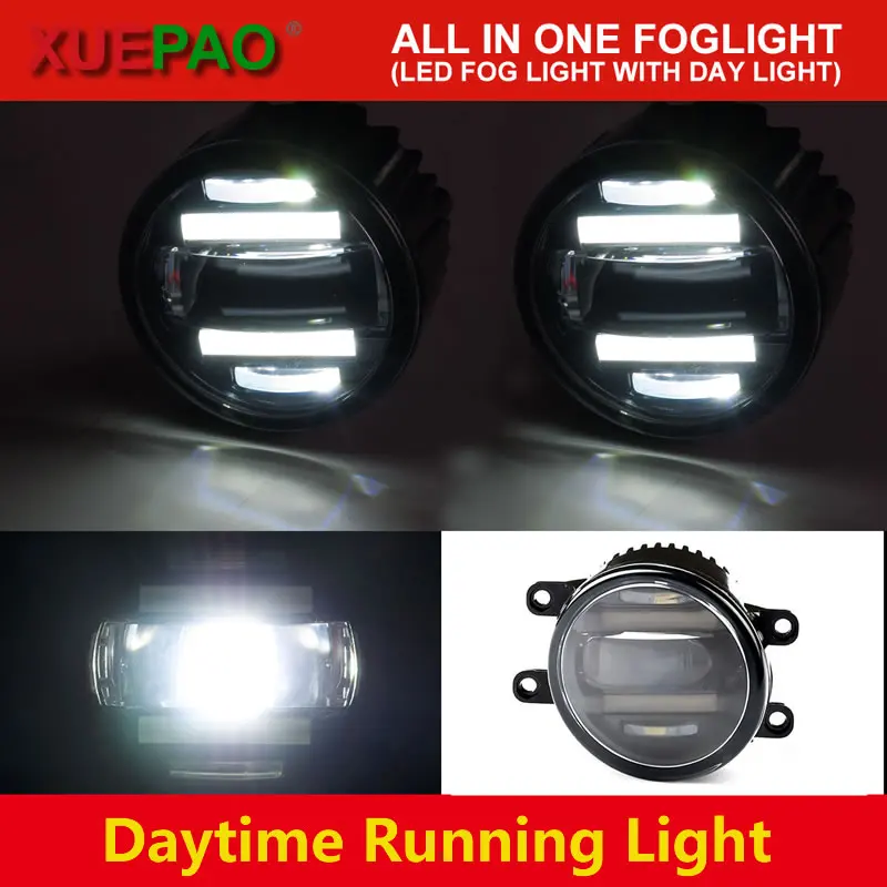 Xuepao Led Fog Light Drl Daytime Running Light With Lens Fog Lamps