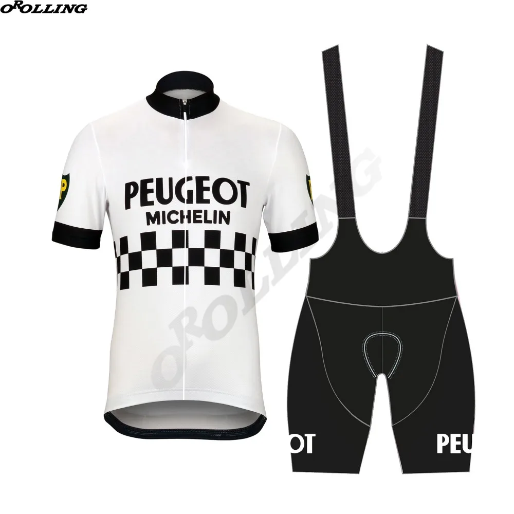 Мульти стили белый ретро классическая Команда Pro Cycling трикотаж комплект шорты Индивидуальные Дорога Mountain OROLLING