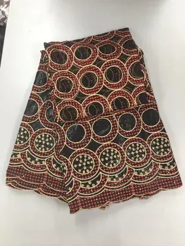 

5+2yard african bazin riche black+red with 2yard tulle lace 2017 high quality bazin brode getzner with beads bazin riche fabric