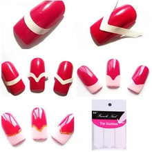 3 шт./лот, каждая упаковка включает 48 направляющих для французского маникюра, трафаретов для дизайна ногтей