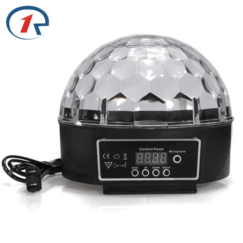 

ZjRight Mini LED Crystal Magic Ball colorful RGB light high quality Voice controlor DMX bar dj ktv Disco Stage effect lighting
