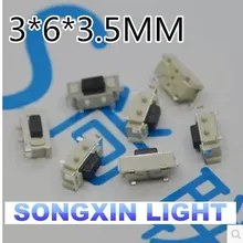 50 шт. высокое качество 3*6*3,5 мм, сенсорный переключатель SMD MP3 MP4 MP5 планшетный ПК кнопочный переключатель 3x6x3,5 мм