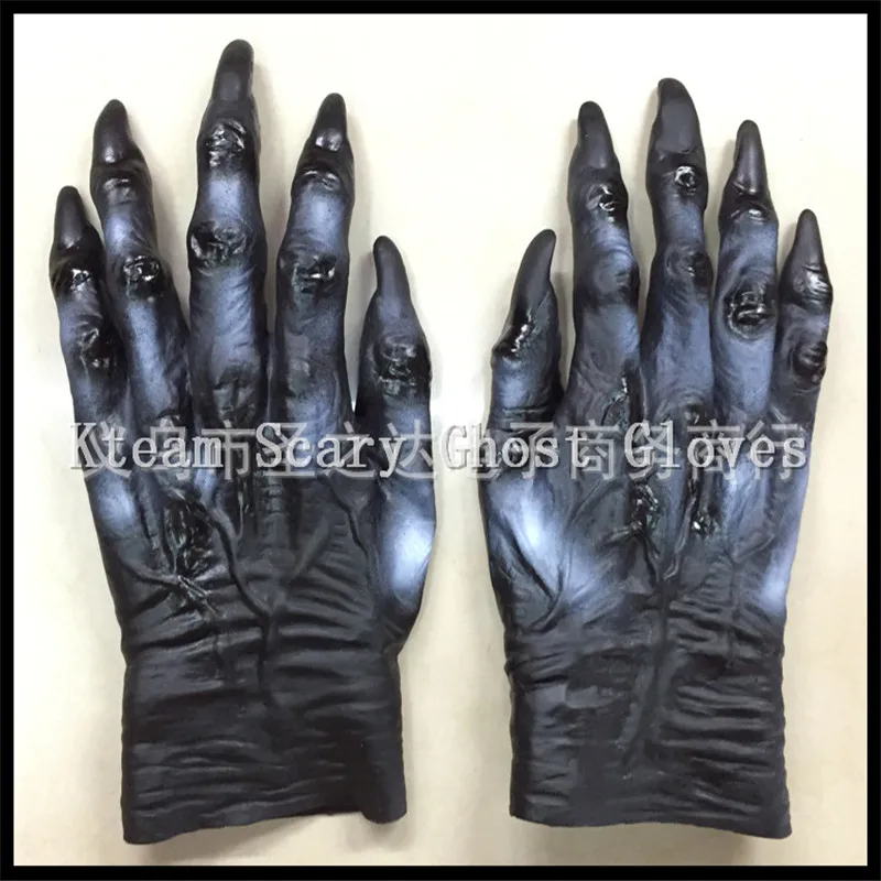 

Hot Sale Cool Halloween horror devil masks party Hand mask Halloween Gloves Wolf Mask Realistic Wolf Gloves Free size in stock