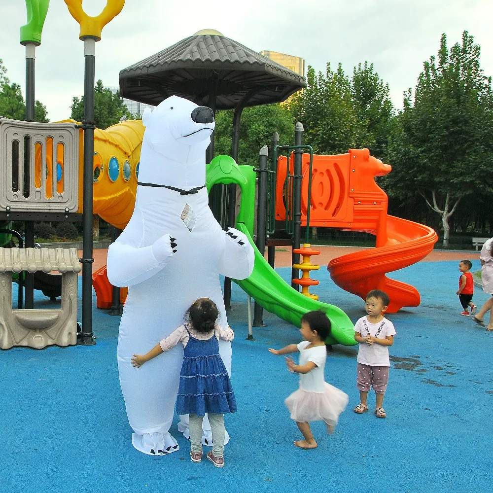 

Inflatable Polar Bear Costume Mascot Costumes Animal Fantasias Adult Christmas Halloween Birthday Party Cosplay Costume