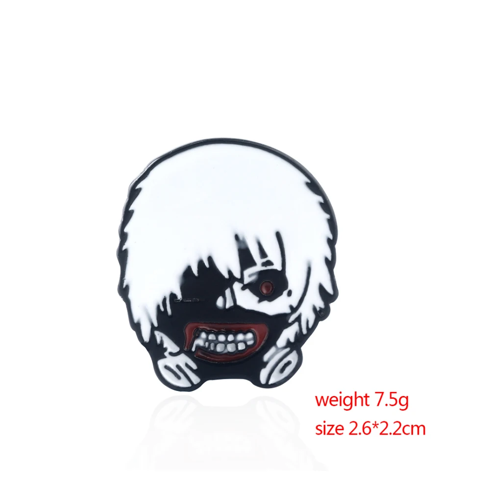 Tokyo Ghoul Ken Kaneki Mask Brooches High Quality Cartoon Enamel Pins For Women Men Cosplay Jewelry Brooches Aliexpress