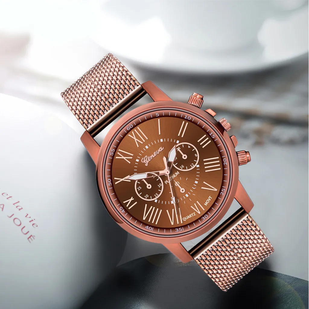 Женские часы Роскошные Стильные кварцевые часы из нержавеющей стали с циферблатом повседневные женские часы relojes para mujer