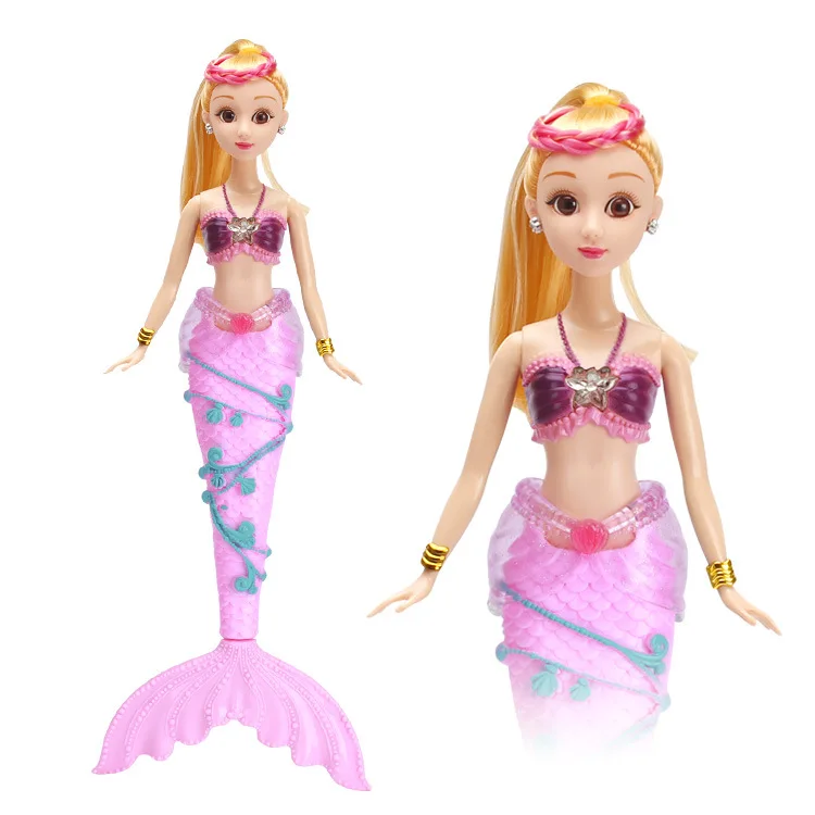 3D глаза Русалочка кукла девочка игрушки для детей принцесса музыкальная игрушка для девочек Дети красочный рыбий хвост 36 см BJD кукла Мода животное - Цвет: C1