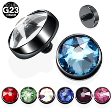 1 шт. титановый микро дермальный пирсинг для нарезания резьбы для кожи дайвер черный кожаный Якорь Кристалл Топ пирсинг скрытый в поверхности украшения для тела