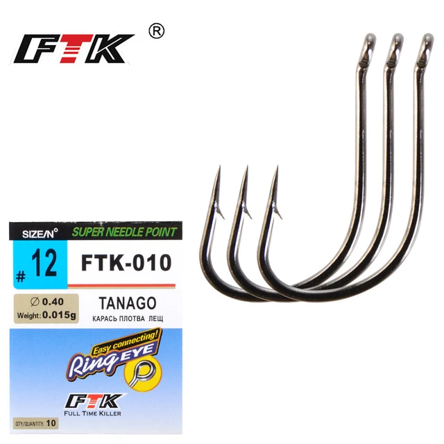 Ftk Tanago Match Fishing Hook From Japan Barbed Ringed Eye7-10