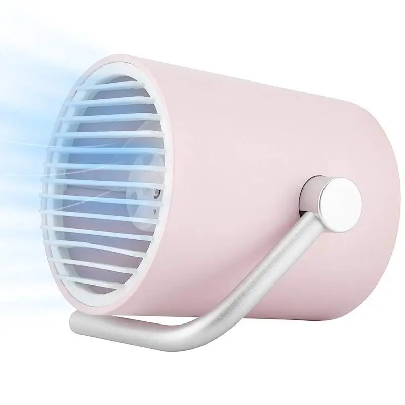 

-Small Personal USB Fan - Portable Mini Table Desk Fan with Twin Turbo Blades, Whisper Quiet Cyclone Air Circulation Technolo