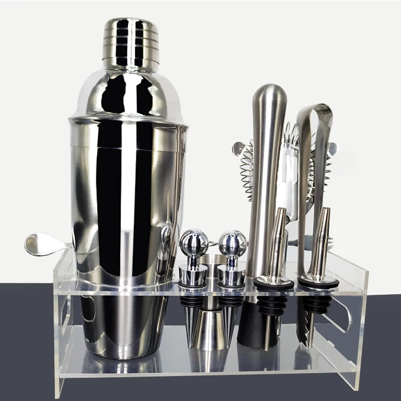 11Pcs 750ml/550ml Premium Shaker Barware Set Stainless Bar Cocktail
