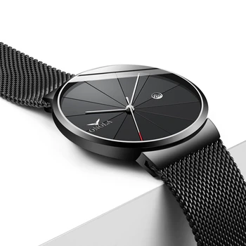 

ONOLA brand simple ultrathin Mens watches designer Fashion Casual black gold clock Metal waterproof Quartz top luxury Watch men