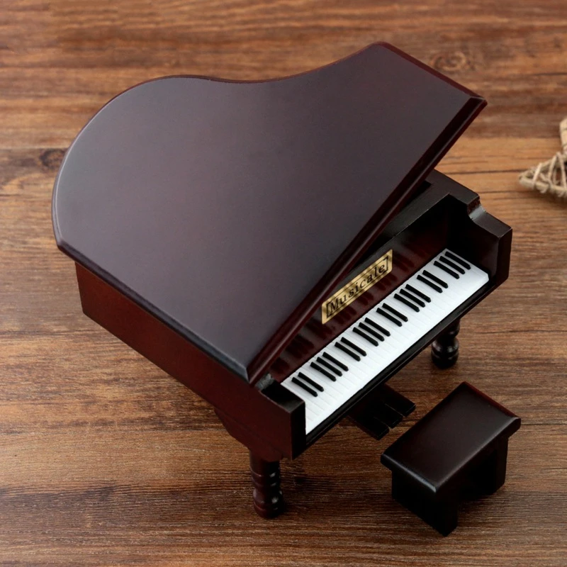 2017 Hot Sale Solid Wood Piano Music Box Present for Friends Style