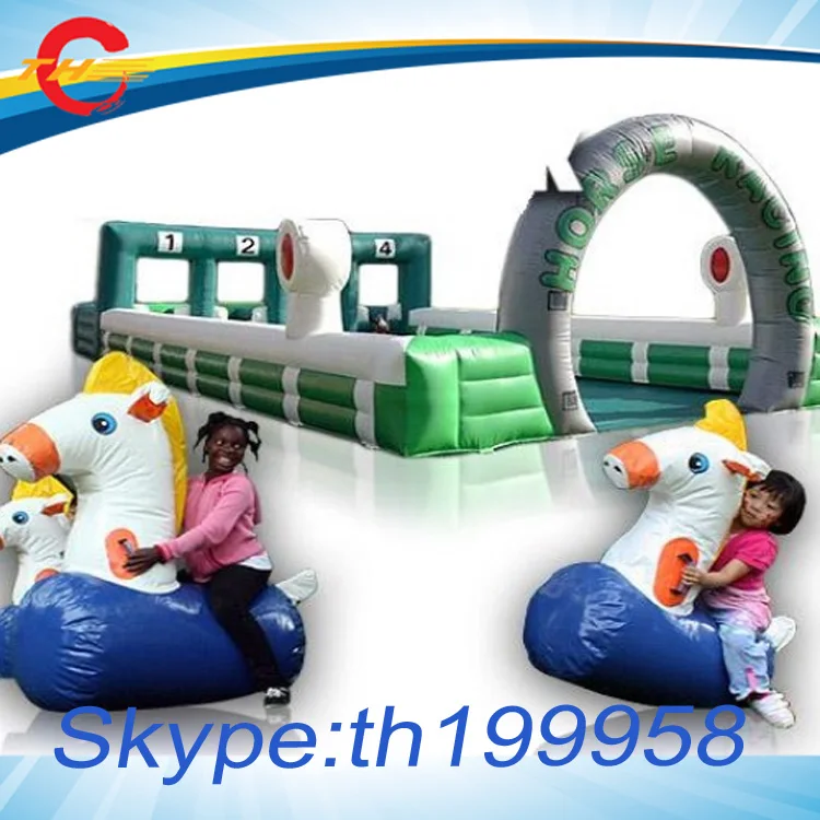 Inflatable Sport Games,Derby Pony inflatable Horses racing track