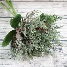 1 букет искусственных кипарисов Листья Имитация травы искусственный цветок для свадьбы домашний стол украшение цветочные композиции аксессуар