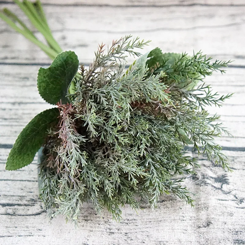 

1 Bunch artificial Cypress leaves grass simulation fake flower wedding home table decoration floral arrangement accessory