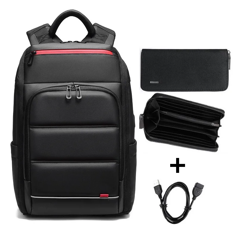 Рюкзак для ноутбука с usb-портом 17,", деловой рюкзак для подростков, школьная сумка, мужской рюкзак большой емкости, mochilas de hombre - Цвет: Set 2