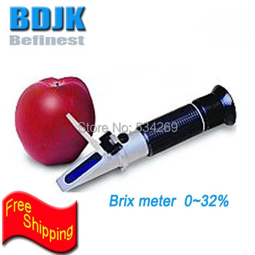 0~32% Portable Pen Brix Meters ATC Sugar Refractometer Sugar Brix Measuring Instrument Tester