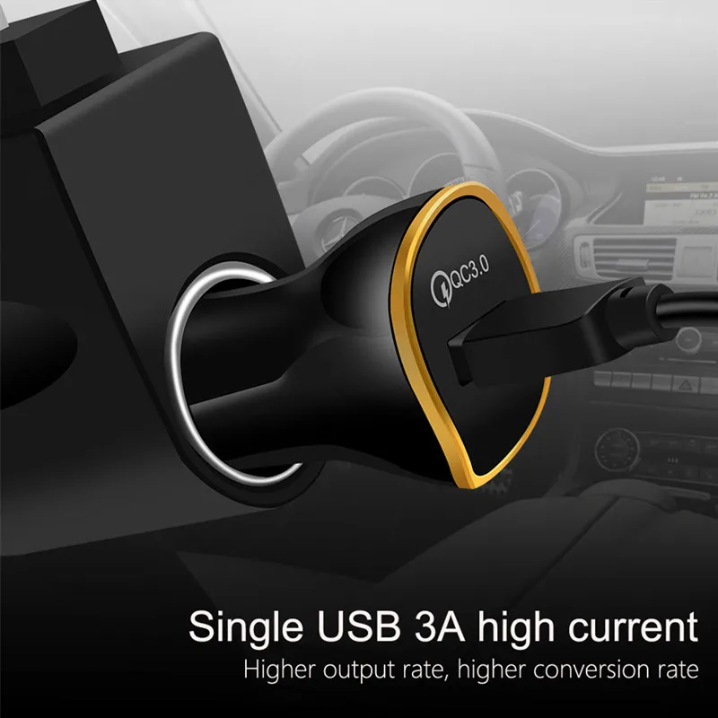 Быстрая зарядка 3,0 мини USB Автомобильное зарядное устройство для мобильного телефона планшет gps 3.1A быстрое зарядное устройство автомобильное зарядное устройство USB Автомобильное зарядное устройство адаптер