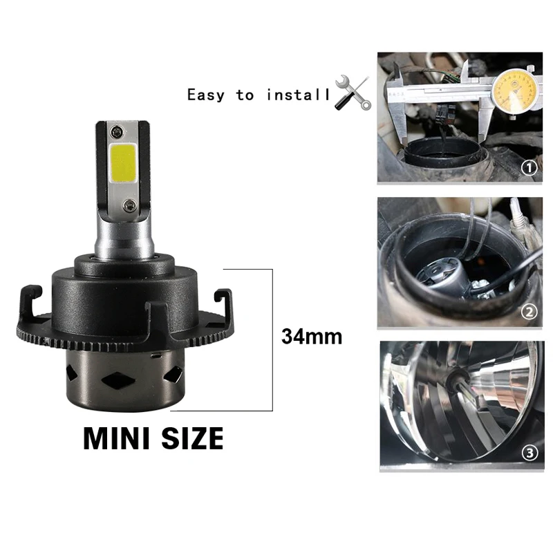 Hlxg 2 шт. H7 Led canbus 12000LM мини автомобильные фары для автомобилей фара мотоцикла без